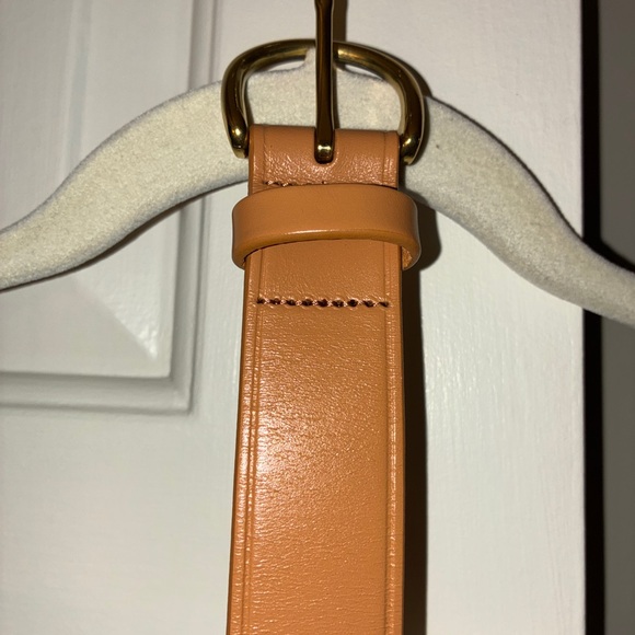 J. Crew Camel Leather Belt with Gold Buckle Sz L/XL - Picture 2 of 11